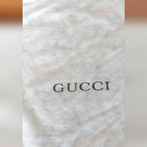Gucci White Dust Bag With Front Logo